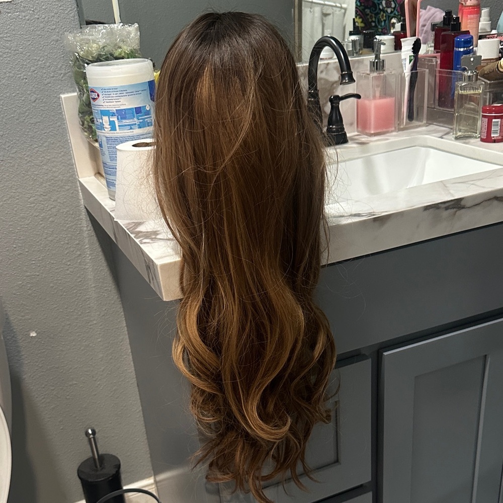 Luxurious Brown Ombre Hair Wig